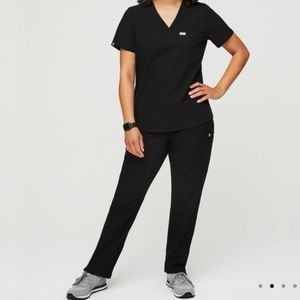 Figs Yola Skinny Fit Scrub Pants Tall 32” Black Size L NEW